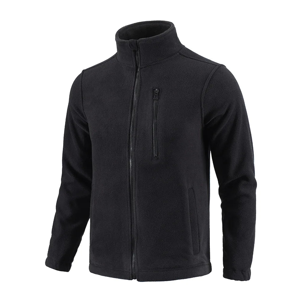 Mens Tactical Fleece Jacket Russian Camouflage US Military Work Coat Autumn Winter Outdoor Warm Zip Cardigan Jacket Inner Lining