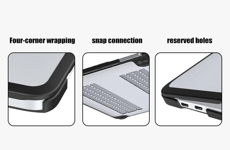 For Macbook Pro 13 Case M2 2022 M4 Air M1 For MacBook Air 13 Case Cover Funda Pro 16 Case M3 2023 Pro 14 Case 15.3 Laptop Case
