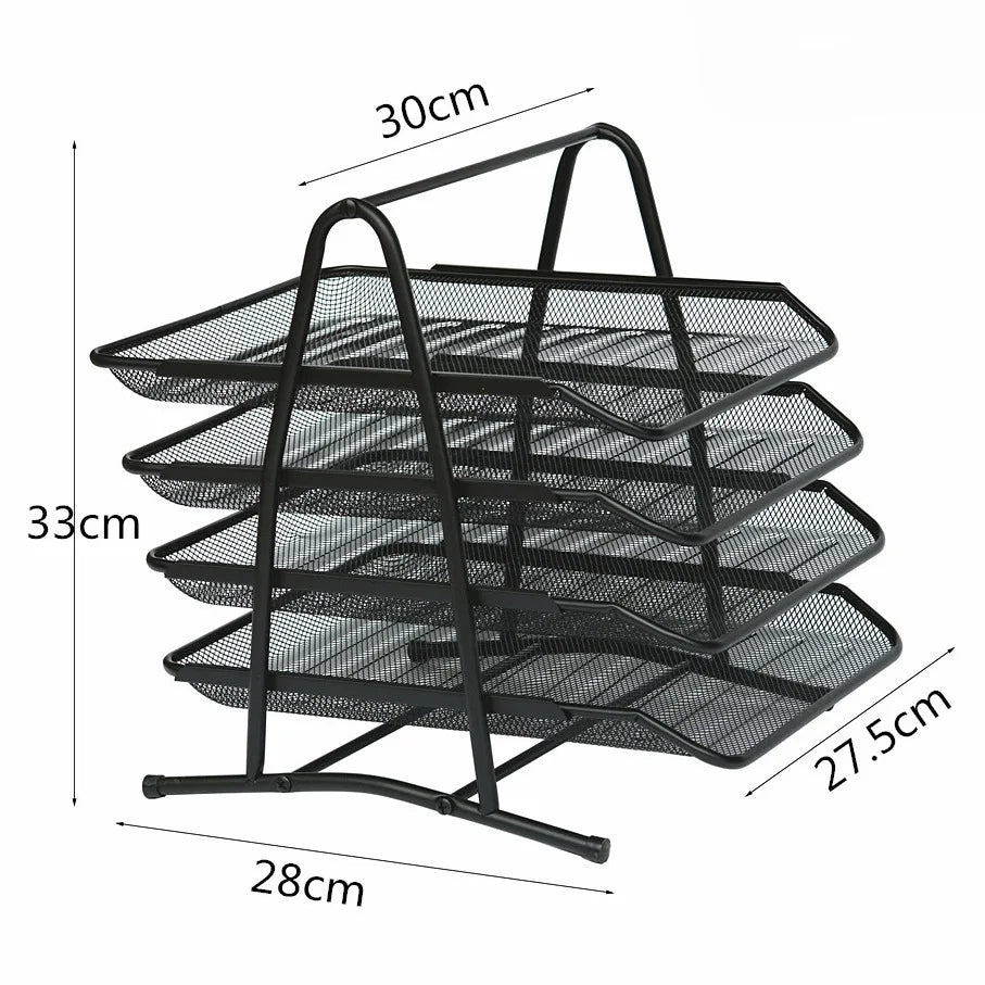Metal file disk, file frame, office supplies wholesale data organization, office multi-layer desktop shelf