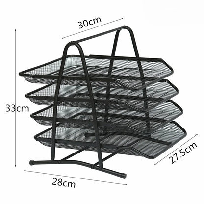 Metal file disk, file frame, office supplies wholesale data organization, office multi-layer desktop shelf