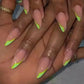 24Pcs Ballerina Press On Nail Tips Oval Head False Nails Almond Artificial Fake Nails With Glue Full Cover Press Manicure Tools