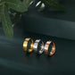 Fashion Classic Cross Stainless Steel Rings For Women Men Gold Color Luxury Jewelry Wedding Gift