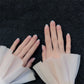 24Pcs Medium Long Ballet Fake Nails Art Flat Head Gold Line Frosted False Nails Press on Full Cover Removable Stick on Nail Tips