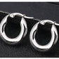 Surgical Steel Gold Color Tone Women Fat Chunky Earrings Stainless Wives Round Smooth Thick Hoops Statement Jewelry 20mm/25mm