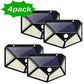 1/2/4/6/10PCS 100 LED Solar Wall Lamp 4 Sides Luminous With Motion Sensor Outdoor Garden Courtyard Waterproof Wall Lights Gifts