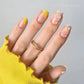 24pcs French Green Edge Seamless Removable Fake Nails Capsule Finished Full Cover Waterproof Artificial Press On False Nails