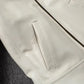 Men's Genuine Leather Jacket White Lapel Calfskin Jacket Natural Cowhide Men's Coat Slim Fit Top Layer Cowhide Biker Jacket