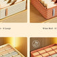 1pc Khaki/Wine Red Non Woven Multi Grid Underwear Sock Storage Box Household Wardrobe Organization and Storage