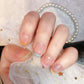 24pcs Short Square Fake Nails Colorful French False Nails Detachable Ballerina Full Cover Nails Tips Press on Nails