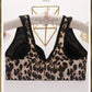 Women's Breathable Side-lifting Maternity Underwear Leopard Print Large Size Ultra-thin No Underwire Front-closure Bra
