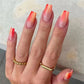 24Pcs Medium Long Ballet Fake Nails Art Flat Head Gold Line Frosted False Nails Press on Full Cover Removable Stick on Nail Tips