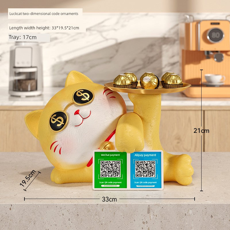 Key Storage Entrance Tray Housewarming Fortune Cat