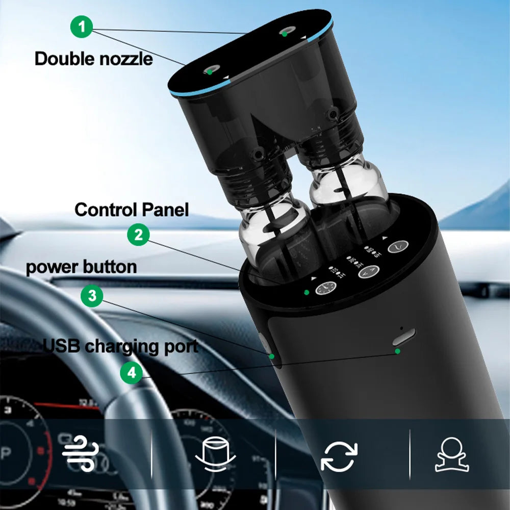 Essential Oil Diffuser for Home Quiet Smart Auto Aroma Diffuser Dual Nozzle Anti-Leakage 20ML  Aromatherapy Diffuser Nano Mist