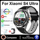 S4 Ultra Smart Bracelet Men Watch For Xiaomi  AMOLED HD Screen Bluetooth Call GPS Trajectory NFC Heart Rate Compass SmartWatches