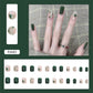 24Pcs/Lot Milky White Gradient Long Wearing False Nail Tips Acrylic Press on Nails Removable Reusable Artifical Fake Nails Art