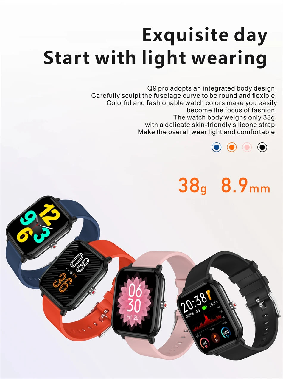 New Body Temperature Monitor Watch Men Smart Watch Sports Music Playback Waterproof SmartWatch Heart Rate Blood Pressure