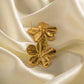 Uilz New Trendy Stainless Steel Butterfly Stud Earring Charm 18K Gold Plated High Quality Statement Waterproof Jewelry Gift