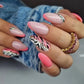 24Pcs Ballerina Press On Nail Tips Oval Head False Nails Almond Artificial Fake Nails With Glue Full Cover Press Manicure Tools