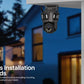 Three Screen WIFI IP Camera Outdoor 4K Dual Lens PTZ Camera Ai Human Detection IP66 Waterproof CCTV Video Security Camera iCsee