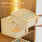 1pc Khaki/Wine Red Non Woven Multi Grid Underwear Sock Storage Box Household Wardrobe Organization and Storage