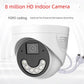 Wired Digital HD Night Vision Poe For Home Dome Network Camera H.265 Audio Monitoring Network Cable Power Supply