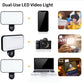 3 Modes Adjustable Brightness Portable Mini Selfie Fill Light Rechargeable Clip On For Phone Laptop Tablet Meeting Make Up