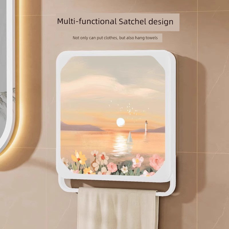 Mural Storage Box Clean Clothes Foldable Cabinet Bath