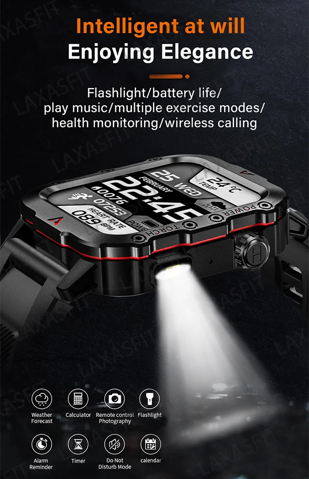 New LED Men's Smartwatch Bluetooth Talking Smartwatch Multi Sport Mode Health Monitoring Smart Watch