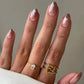 24Pcs Ballerina Press On Nail Tips Oval Head False Nails Almond Artificial Fake Nails With Glue Full Cover Press Manicure Tools