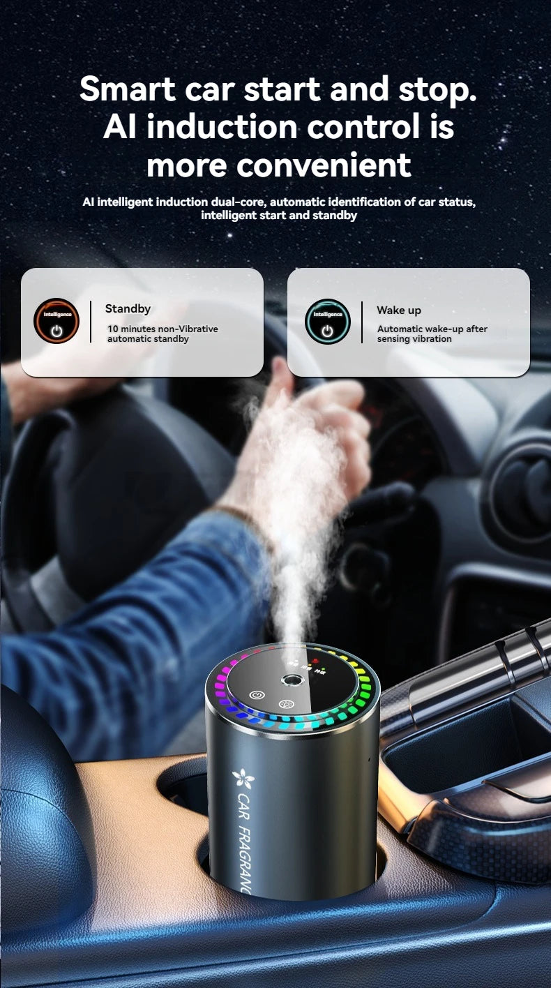Car Perfume Aroma Diffuser Automatic Spray Deodorization Aroma Diffuser Colorful Atmosphere Light Car Aroma Diffuser