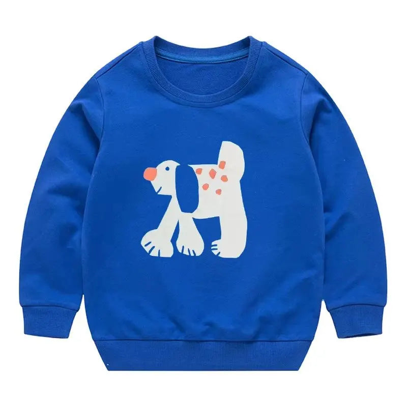 2025 New Autumn Boys Sweatshirts Cotton Kids Hoodies Casual Cartoon Printting Shirts Baby Boy Clothing 2-7 Years Children Tops