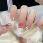 24Pcs/Lot Milky White Gradient Long Wearing False Nail Tips Acrylic Press on Nails Removable Reusable Artifical Fake Nails Art