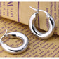 Surgical Steel Gold Color Tone Women Fat Chunky Earrings Stainless Wives Round Smooth Thick Hoops Statement Jewelry 20mm/25mm