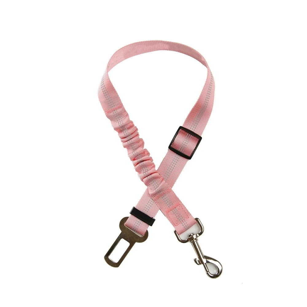 Dog Car Seat Belt Safety Protector Travel Pets Accessories Dog Leash Collar Breakaway Solid Car Harness