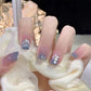 24Pcs/Lot Milky White Gradient Long Wearing False Nail Tips Acrylic Press on Nails Removable Reusable Artifical Fake Nails Art