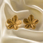 Uilz New Trendy Stainless Steel Butterfly Stud Earring Charm 18K Gold Plated High Quality Statement Waterproof Jewelry Gift