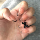 24Pcs Medium Long Ballet Fake Nails Art Flat Head Gold Line Frosted False Nails Press on Full Cover Removable Stick on Nail Tips