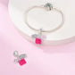 925 Silver Charms Beads Fit 3mm Original Bracelet Game Machine Box Afternoon Tea Dessert Romantic Pink Pendant DIY Jewelry