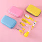 8pcs Newborn Baby Care Kit Infant Brush and Comb Set Safety Care Set Thermometer Nose Inhaler Nail Clippers Baby Essentials