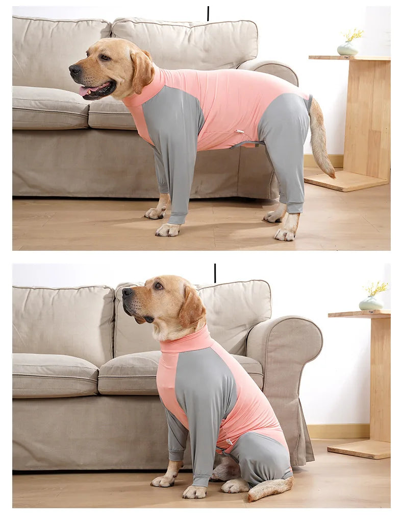 Dog Recovery Suit Pet Home Wear Pajamas High-elastic Breathable Dog Jumpsuit Pet Operative Protection Long Sleeves Bodysuit