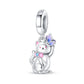 925 Silver Charms Beads Fit 3mm Original Bracelet Game Machine Box Afternoon Tea Dessert Romantic Pink Pendant DIY Jewelry