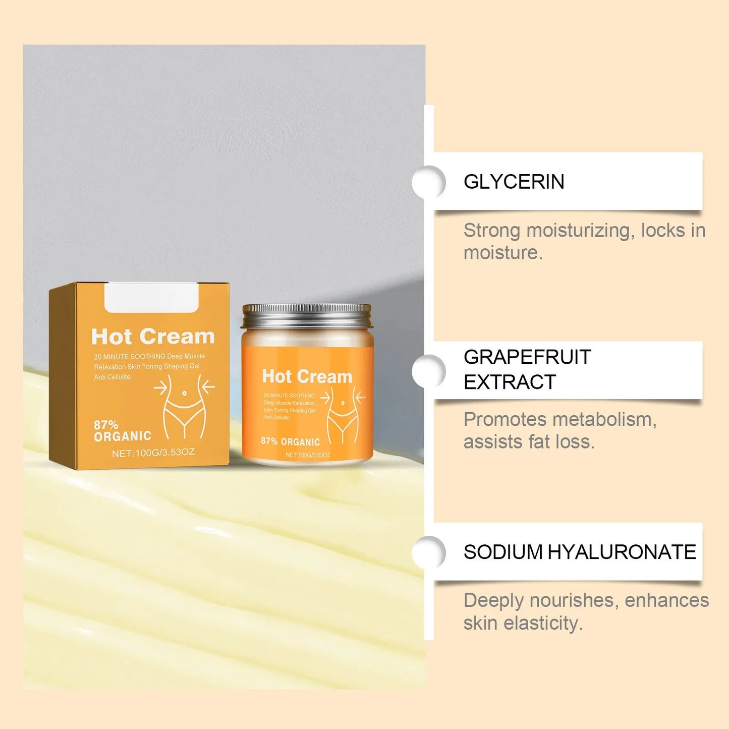 Body Care Cream Massage Skin Legs Arms Waist All Over The Body Universal Body Firming Cream