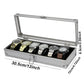 32/12/6 Slots Large Capacity for Jewelry Organization Silver Aluminum Alloy Watch Storage Box Multi-Purpose Metal Box with Lock