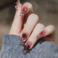 24Pcs Mid-length Ballet False Nails Cute Childlike Rainbow Press On Nails Iced Through Milk Tea Fake Nails Free Shipping Items