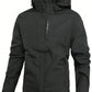 Men's Lightweight Waterproof Rain Jacket, Hooded Shell Outdoor Raincoat Hiking Windbreaker Jacket Coat