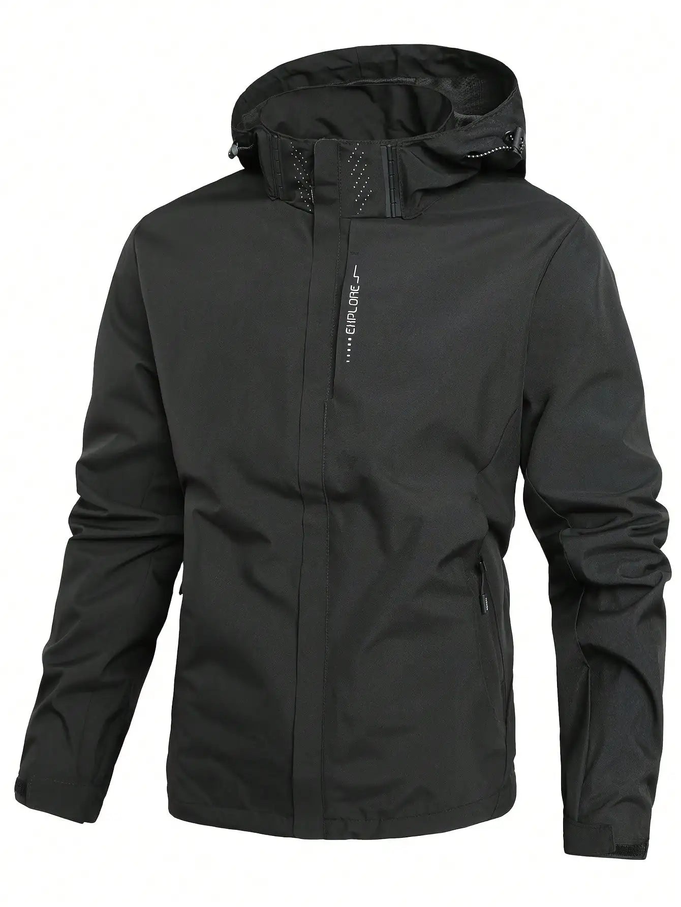 Men's Lightweight Waterproof Rain Jacket, Hooded Shell Outdoor Raincoat Hiking Windbreaker Jacket Coat