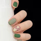 24Pcs Mid-length Ballet False Nails Cute Childlike Rainbow Press On Nails Iced Through Milk Tea Fake Nails Free Shipping Items