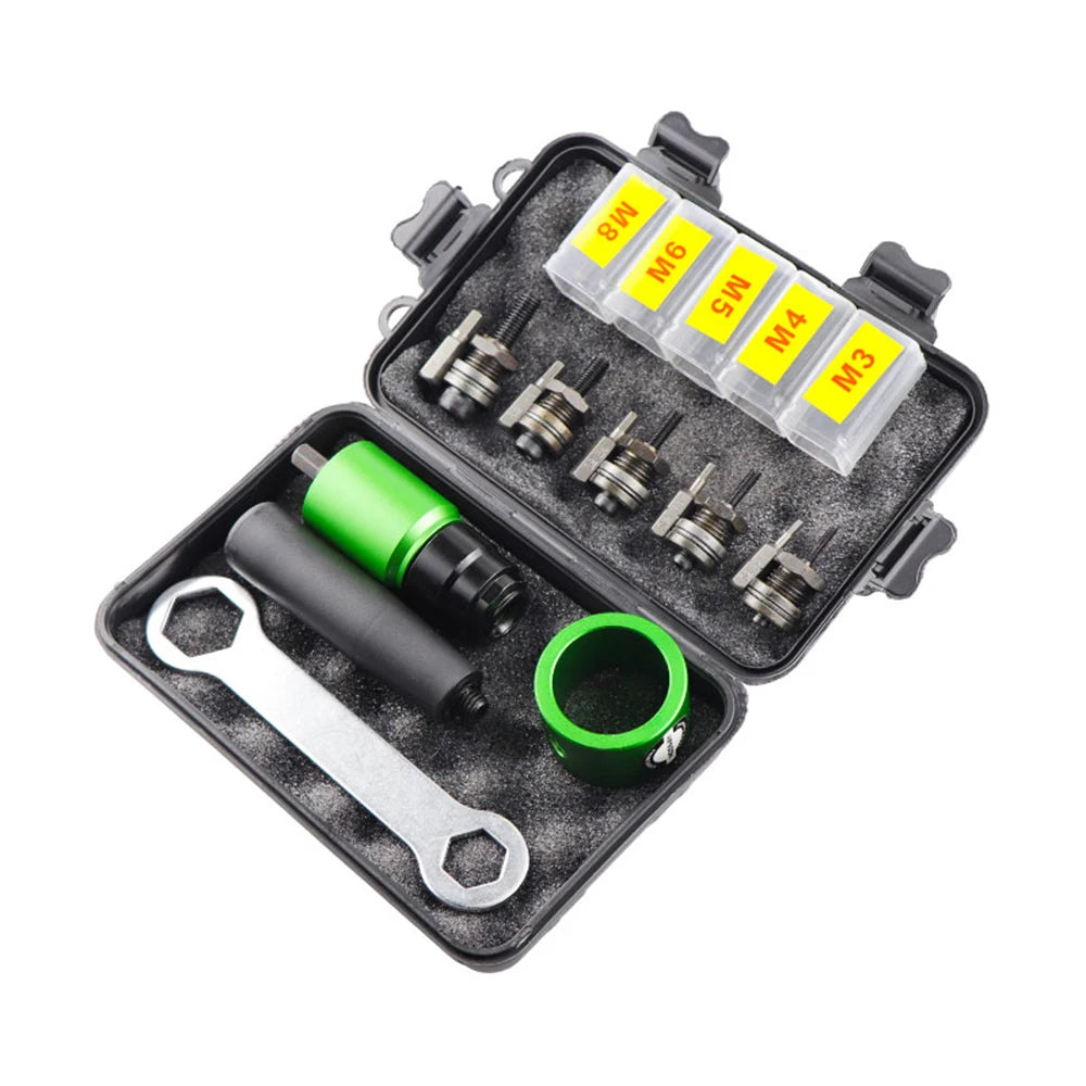 HIFESON M3 M4 M5 M6 M8 Electric Rivet Tool Aapter Manual Rivter Handheld Rivet Gun Connector Kit Hand Drill For Flat Nuts