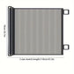 Easy To Install Black Pet Door Without Drilling - Retractable Safety Fence for Indoor Stairs, Dog and Pet Fences