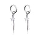 1 Pairs Fashion Punk Gothic Stainless Steel Drop Earrings Studs for Women Men Gothic Street Pop Hip Hop Rock Ear Jewelry Gift